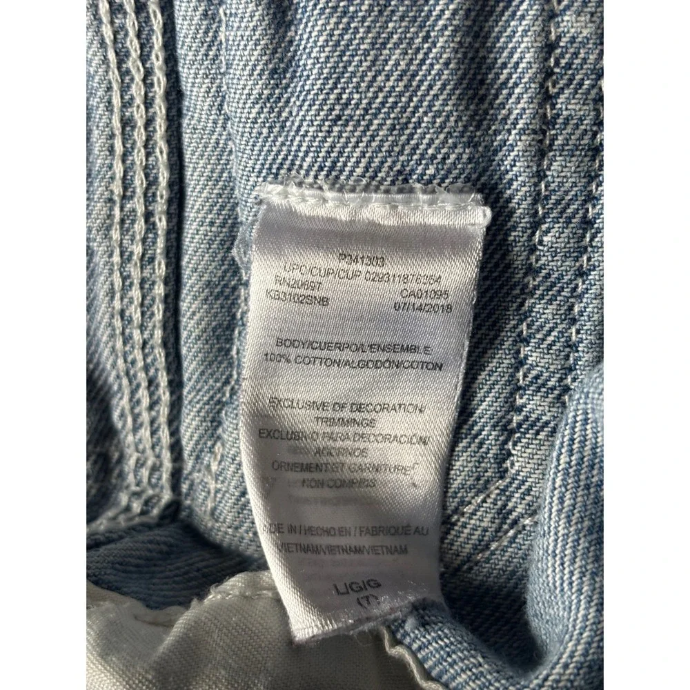 Dickies Kids Blue Denim Carpenter‎ Overalls Medium Wash Size L 7 KBB31025NB